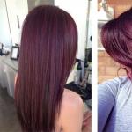 Темно бордовый цвет волос